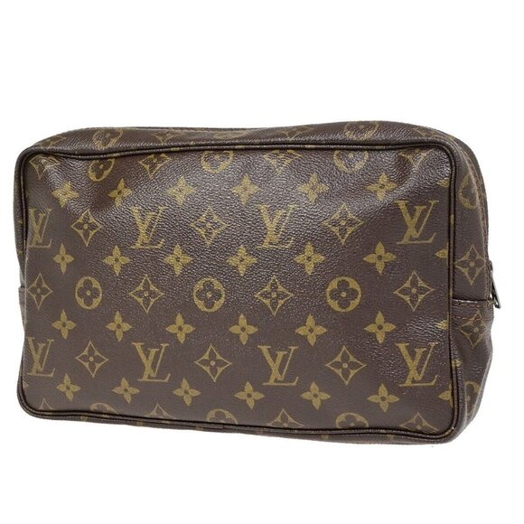 LOUIS VUITTON Trousse Toilette 28 Clutch Hand Bag Monogram Brown - Picture 1 of 14
